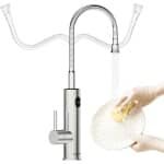 Elektrische Kraan - Doorstroomverwarmer Keuken - Direct Warm Water - Digitaal Display - 3.2 kW 220V - Zilver