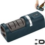 Elektrische Messenslijper - Oplaadbare - Messenslijper Elektrisch - Knife Sharpener - Doortrekslijper - Messen Slijper - Messenslijpers - Geschikt voor mesonderhoud - Voor Huishoudelijk Gebruik Keuken Wonen Camping Bakken - Groen
