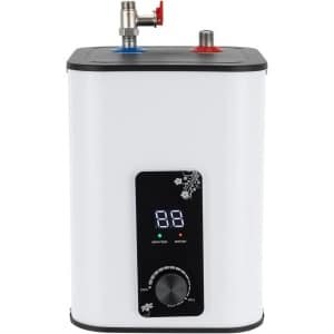 Elektrische Mini Boiler - Warmwaterboiler Ondertafel - Keuken Kraan - Instelbare Temperatuur - 6 Liter Capaciteit - Wit Zwart