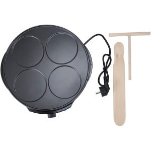 Elektrische Pannenkoeken Machine - Crêpe Maker Bakpan - Keuken Thuis Benodigdheden - Variabele Temperatuurregeling - 33 x 6.1 cm - rood