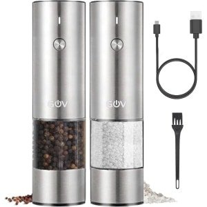 Elektrische Peper- en Zoutmolen Set - RVS - Oplaadbaar en Verstelbaar - Keuken Gadget