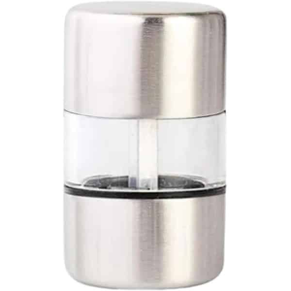 Elektrische Pepermolen - Automatische Kruidenmolen - Keuken Gebruik - Verstelbare Grofheid - 5.5cm Breed - Zilverkleurig