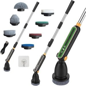 Elektrische Reiniger met 7 Verwisselbare Borstelkoppen en Verstelbare Handgreep voor Badkamer, Keuken en Auto