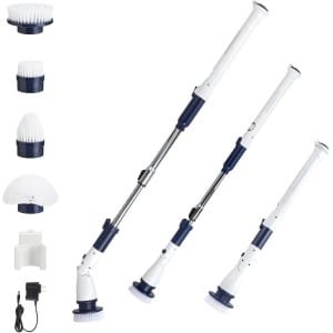 Elektrische Schrobber met Verlengsteel voor Douche, Keuken en Tegels