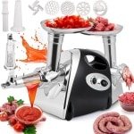 Elektrische Vleesmolen - Keukenmachine Worstmaker - Thuis Keuken Gebruik - Compleet Accessoire Pakket