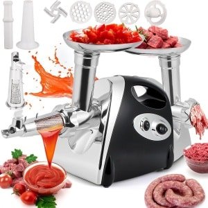 Elektrische Vleesmolen - Keukenmachine Worstmaker - Thuis Keuken Gebruik - Compleet Accessoire Pakket