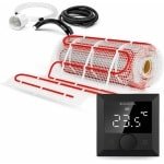 Elektrische Vloerverwarming Mat met Thermostaat voor Badkamer, Woonkamer en Keuken - 150 W/m², 2 m² Oppervlak, Digitale Temperatuurregeling