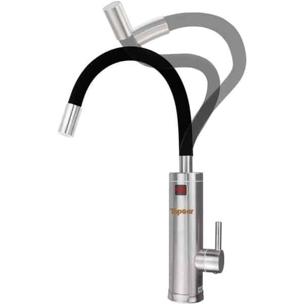 Elektrische Warmtepomp Kraan 360° Draaibaar voor Keuken en Badkamer met LCD Temperatuurmeter