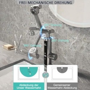Elektrische Warmwaterkraan met Digitaal Display - Direct Verwarmd Water voor Keuken en Badkamer