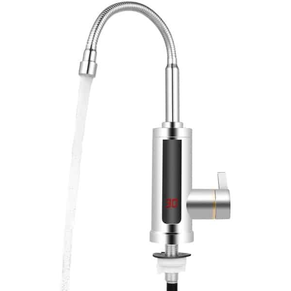 Elektrische Warmwaterkraan met Temperatuurweergave - 360 Graden Draaibaar voor Keuken en Badkamer