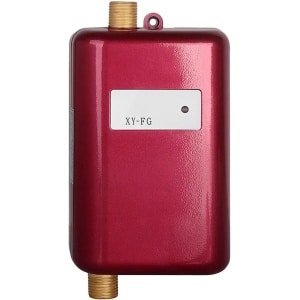 Elektrische Waterverwarmer - Doorstroomboiler Tankloos - Douche Badkamer Keuken - IPX4 Waterdicht - 1.1 kg - Rood