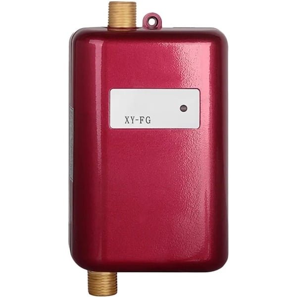 Elektrische Waterverwarmer - Doorstroomboiler Tankloos - Douche Badkamer Keuken - IPX4 Waterdicht - 1.1 kg - Rood