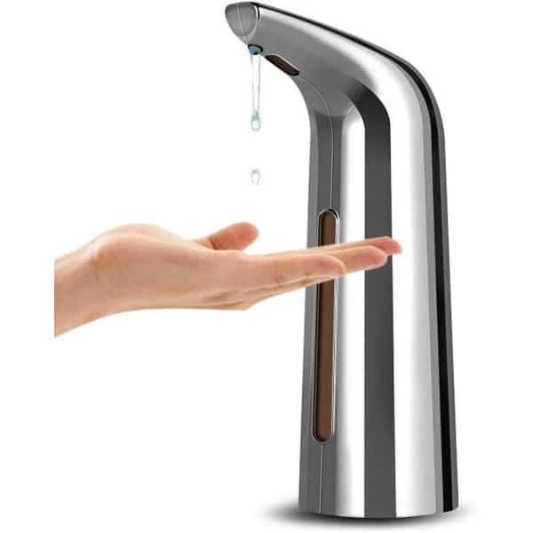 Elektrische Zeepdispenser met Intelligente Sensoren - Contactloze Dosering - Automatisch - Badkamer, Toilet, Keuken - 400 Ml - Zilverkleurig