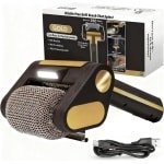 Elektrische grillborstel, 4000mAh draadloze BBQ-reiniger met LED-verlichting, 350 tpm roestvrijstalen motorrol, oplaadbare grillborstel voor keuken en buiten, zwart