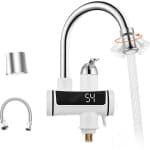 Elektrische kraan met doorstroomboiler voor keuken, badkamer en camping | Warmwaterkraan met snelle verwarming