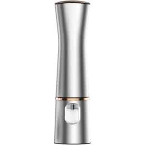 Elektrische molen - Peper en zout - Keuken gebruik - Instelbare grofheid - Oplaadbaar - Zilver