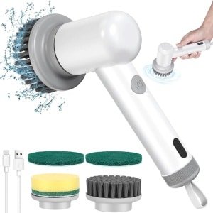 Elektrische reinigingsborstel voor keuken, wastafel en badkamer - Spin power scrubber (4 soorten hoofdreiniging)