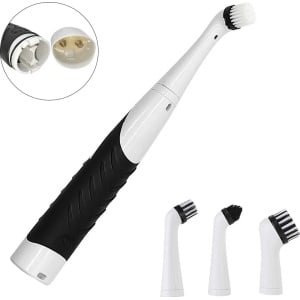 Elektrische schoonmaakborstel met 4 opzetborstels, geschikt voor keuken/badkamer.