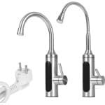 Elektrische warmwaterkraan met digitaal led-display en instelbare temperatuur voor badkamer en keuken