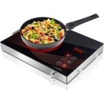 Enkele Elektrische Kookplaat Draagbaar-3500 W-Tafelmodel Elektrische Stove-Stekker-Infrarood Keramische Kookplaat-Camping Keuken-3 Uur Timer-Veiligheidsvergrendeling