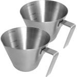 Espresso Shot Cups 100ml - RVS Maatbeker - 2 Stuks - Keuken Gadgets voor Espresso Accessoires