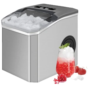 Flolife - Elektrische Ijsmachine 220V - Automatische Mini IJsblokjesmaker met Schep - Compact voor Thuis, Keuken, Bar en Kantoor