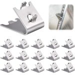 Fridge Shelf Clamp - 16 Pieces Freezer Shelf Clamp - Stainless Steel Coolbox Shelf Holder Clip for Square Slot Pilasters - Keuken Accessoires