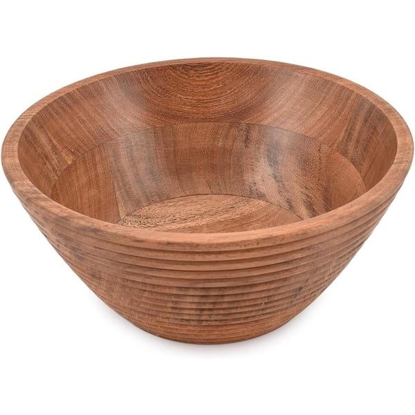 Fruitschaal van acaciahout voor aanrecht - houten fruitkommen voor decoratie - keuken eetkamer accessoires - dessert snack - 2286 cm x 2286 cm x 1016 cm