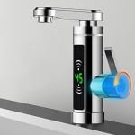 Gezellige Elektrische Waterkraan 3 kW - Direct Warm Armatuur met Temperatuurweergave voor Badkamer en Keuken