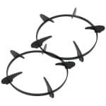 Gietijzeren woksteunring, 2 stuks woksteunrek, gasfornuishoes, kookplaten, kookplaten, wokrek, woksteunstandaard, keuken, gasfornuisrek, accessoires