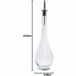 Glazen Olie Fles - Keuken Accessoire - Sauzen Serveren - Lekvrije Schenktuit - 473 ml - Groen Getint