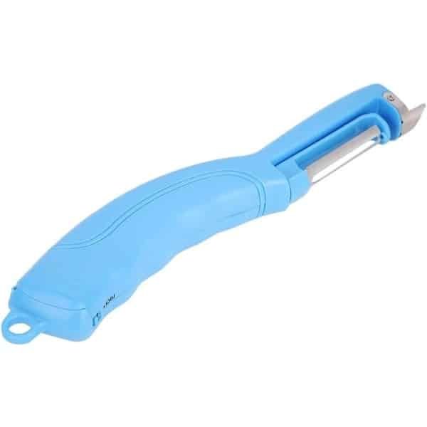 Goods- Elektrische Dunschiller - Handheld - Snelle Schil - Roestvrij Staal - Fruit Plantaardige Snijder - Geschikt voor Keuken - Blauw - Elektrische Dunschiller, Handheld Elektrische Fruit Plantaardige Dunschiller Cutter met Roestvrij staalblad.