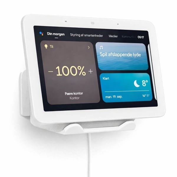 Google Nest Hub Wandhouder Wit - Muurbeugel Google Nest Hub 2e Generatie - Wall Mount Smart Display - Ruimtebesparende Houder - Slimme Home Accessoire - Strak Design voor Keuken, Slaapkamer en Woonkamer