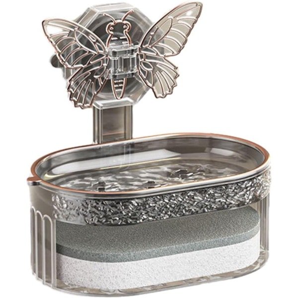 Gootsteen Organizer Keuken Schuurtje met Verwijderbare Afvoerbak voor Spons en Accessoires Grijs