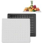 Gootsteenmat - 2 Stuks - 31x26cm - Rechthoekig - Wit en Zwart - Keuken Accessoires - Gootsteen Beschermer - Spoelbakmat - Anti Kras - Voor Wasbak - Wasbak Matje - Gootsteen Matje - Onderzetters Siliconen - Rubber Mat - Gootsteen Accessoires