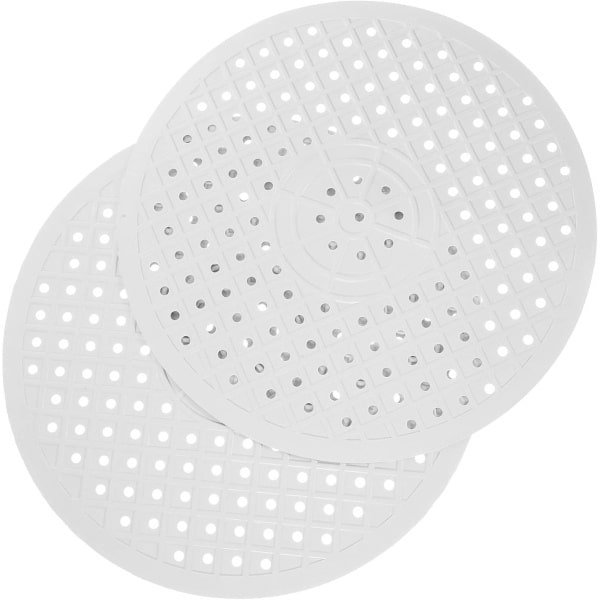 Gootsteenzeil - 2 stuks - Gootsteenmat Rond - Rubber - Afdruipmat - Spoelbakmat - Afdruipmat voor gootsteen - Keuken Accessoires - Geschikt voor werkbladen en pottenrekken - 30 cm - Wit
