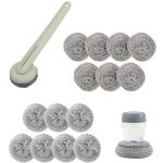 Grillborstel Cleaner met Vervangbare Accessoires - Varkenshaar en Heavy Duty Handvat voor BBQ en Keuken