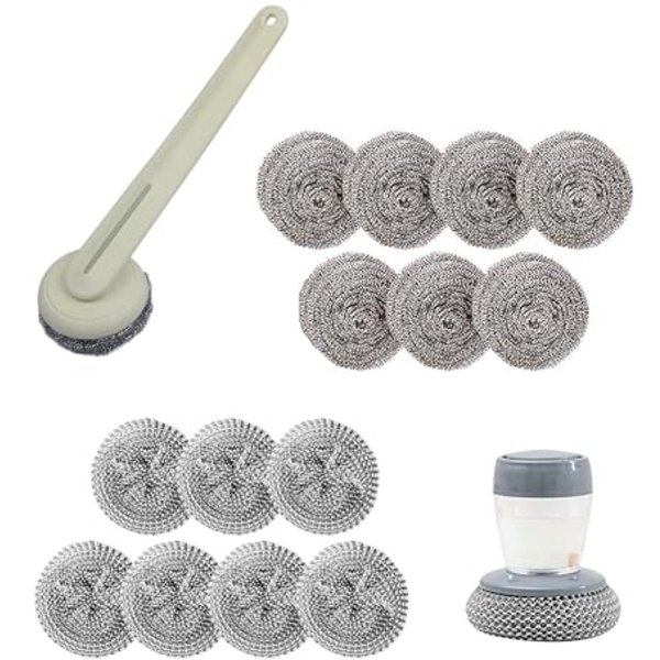 Grillborstel Cleaner met Vervangbare Accessoires - Varkenshaar en Heavy Duty Handvat voor BBQ en Keuken