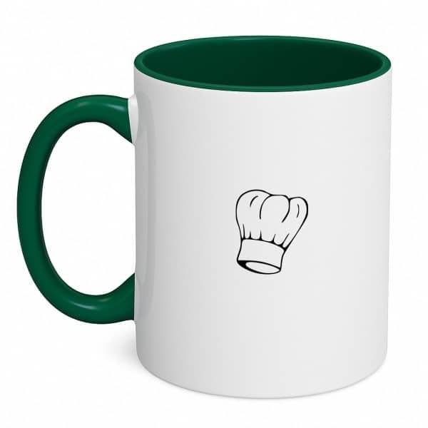 Hacebo® - Koken koffiebeker donker groen - Kok - Beste kok - thee mok - koffie beker - Chef - Keuken - Bakken - Cadeau - Accessoires - koffiemok - 350 ML inhoud
