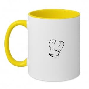 Hacebo® - Koken koffiebeker geel - Kok - Beste kok - thee mok - koffie beker - Chef - Keuken - Bakken - Cadeau - Accessoires - koffiemok - 350 ML inhoud