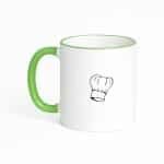 Hacebo® - Koken koffiebeker met gekleurde rand groen - Kok - Beste kok - thee mok - koffie beker - Chef - Keuken - Bakken - Cadeau - Accessoires - koffiemok - 330 ML