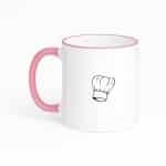 Hacebo® - Koken koffiebeker met gekleurde rand roze - Kok - Beste kok - thee mok - koffie beker - Chef - Keuken - Bakken - Cadeau - Accessoires - koffiemok - 330 ML
