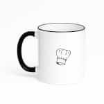 Hacebo® - Koken koffiebeker met gekleurde rand zwart - Kok - Beste kok - thee mok - koffie beker - Chef - Keuken - Bakken - Cadeau - Accessoires - koffiemok - 330 ML