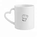 Hacebo® - Koken koffiebeker met hart oor wit - Kok - Beste kok - thee mok - koffie beker - Chef - Keuken - Bakken - Cadeau - Accessoires - koffiemok - 330 ML