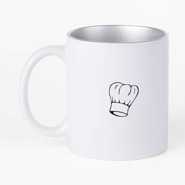 Hacebo® - Koken koffiebeker met zilver kleurige binnenkant - Kok - Beste kok - thee mok - koffie beker - Chef - Keuken - Bakken - Cadeau - Accessoires - koffiemok - 330 ML