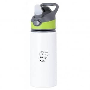 Hacebo® - Koken waterfles met rietje groen - Kok - Beste kok - Chef - Keuken - Bakken - Cadeau - Accessoires - water fles - 650ML