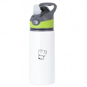 Hacebo® - Koken waterfles met rietje groen - Kok - Beste kok - Chef - Keuken - Bakken - Cadeau - Accessoires - water fles - 650ML