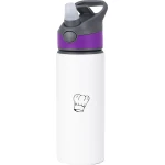 Hacebo® - Koken waterfles met rietje paars - Kok - Beste kok - Chef - Keuken - Bakken - Cadeau - Accessoires - water fles - 650ML