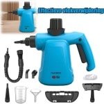 Handbediende stoomreiniger, draagbare hogedrukstoomreiniger met inhoud en 9 accessoires, eenvoudige en moeiteloze handstoomreiniger voor keuken, bank, auto, vloeren en ramen