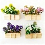 Handgemaakte Orchidee Koelkastmagneten - Set van 4 Decoratieve Planten Magneten voor Keuken en Kantoor, Creatieve Accessoires voor Koelkast en Interieur